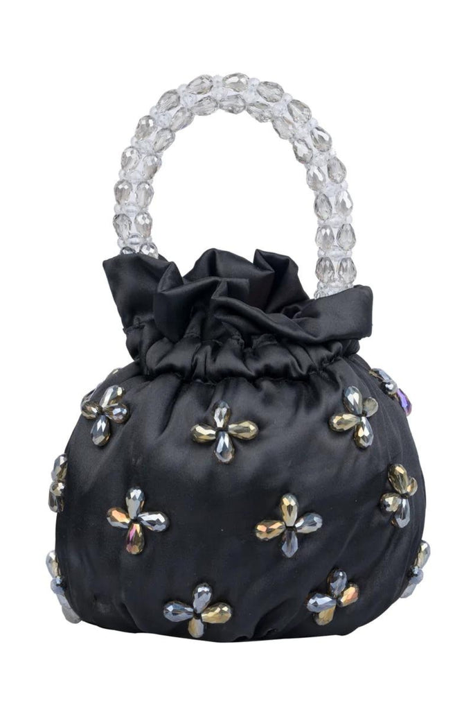 SURYO TWINKLE TWINKLE SATIN BEADED BAG-